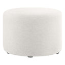 Round Woven Fabric Ottoman with Legs