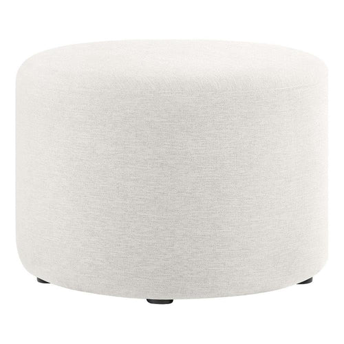 Round Woven Fabric Ottoman with Legs
