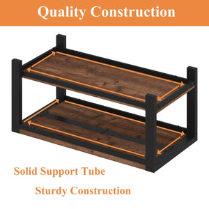Industrial Coffee Table with Lower Shelf