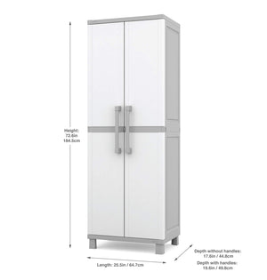 5-Shelf Resin Storage Cabinet with Lockable Doors