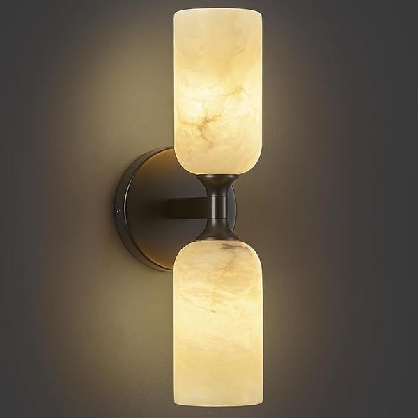 Natural Alabaster Wall Sconce with G9 Bulb – Modern Vanity Light