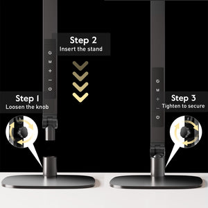 LED Desk Lamp with Swing Arm & Webcam Light