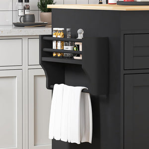 Extendable Rolling Kitchen Island with Dining Table