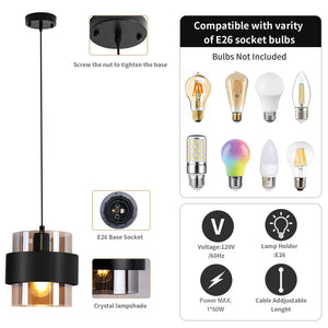 Mini Glass Pendant Light – Kitchen Island & Dining Fixture