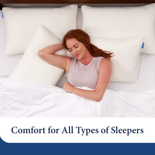 Adjustable Shredded Memory Foam Pillow – Bamboo Cover, Queen & King Sizes