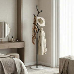Tree Branch Coat Rack with Marble Base