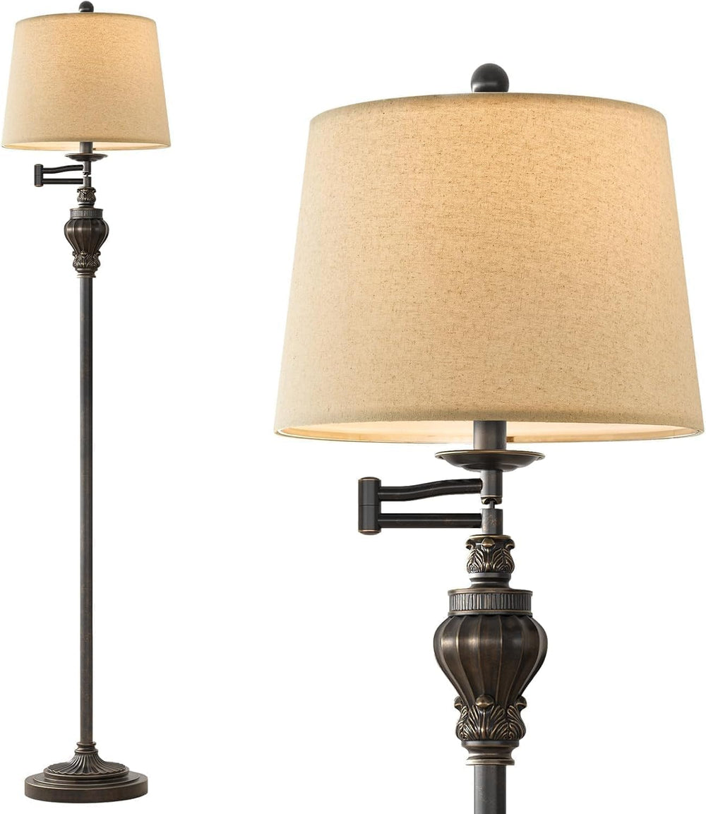 Vintage Floor Lamp with 350° Adjustable Swing Arm