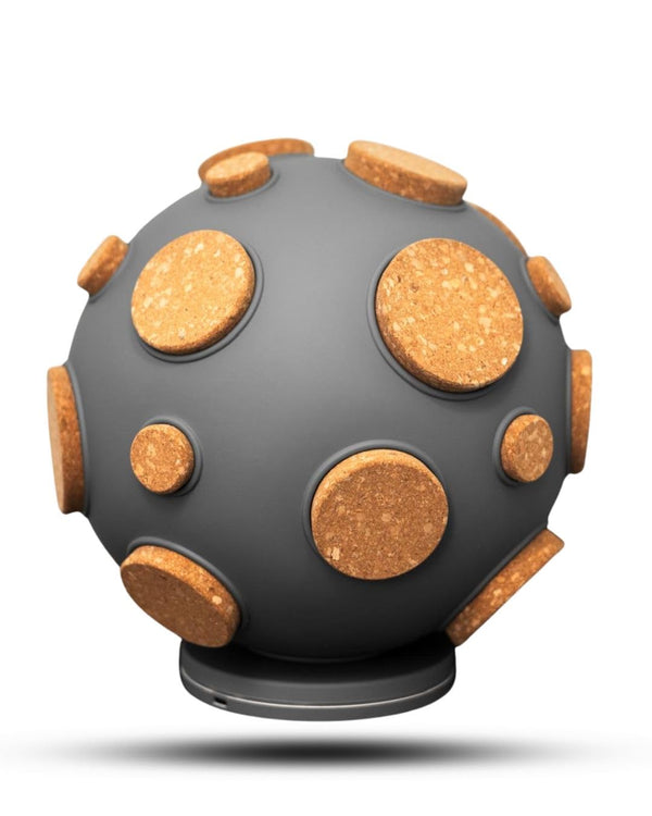 Moon-Inspired Adjustable Glow Table Lamp with Cork Details