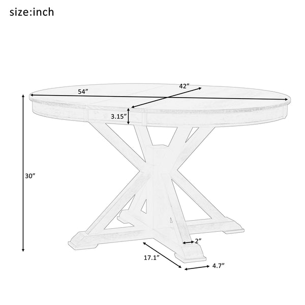 Round Extendable Dining Table with Butterfly Leaf