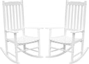 Acacia Wood Patio Rocking Chair – High Back & Wide Armrest