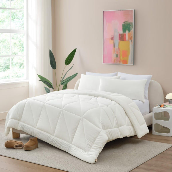 Reversible Comforter Set with Down Alternative Fill & Pillow Shams