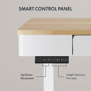 Electric Height-Adjustable Standing Desk with Drawer