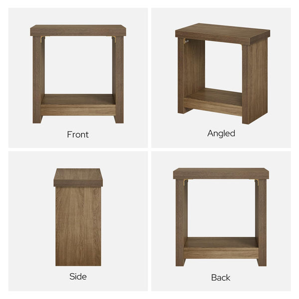 End Tables Set of 2 with Storage Shelves