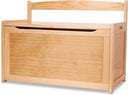 Wooden Toy Chest with Safety-Hinged Lid