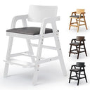 Adjustable Wooden High Chair for Toddlers & Babies