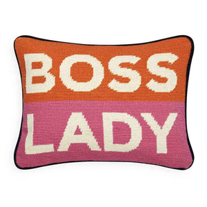 Needlepoint Throw Pillow – Boss Lady