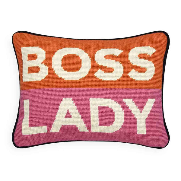 Needlepoint Throw Pillow – Boss Lady