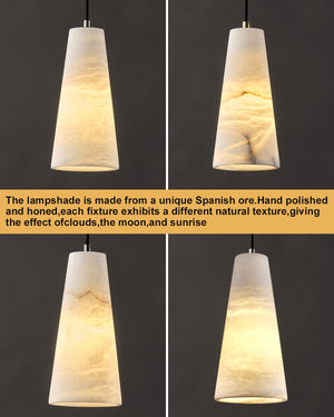 Alabaster Pendant Light – Natural Stone Ceiling Fixture