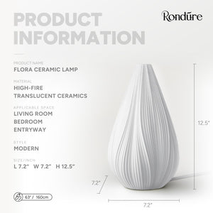 Ceramic Table Lamp – Dimmable, Handcrafted, Warm Ambient Light