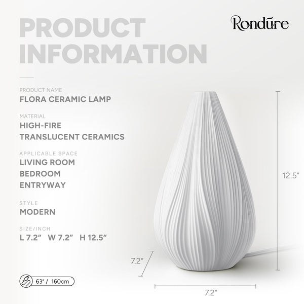 Ceramic Table Lamp – Dimmable, Handcrafted, Warm Ambient Light
