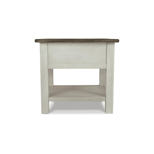 Farmhouse End Table with Drawer and Lower Shelf