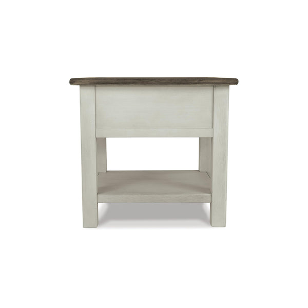 Farmhouse End Table with Drawer and Lower Shelf