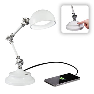 Adjustable LED Desk Lamp with USB Charging Port