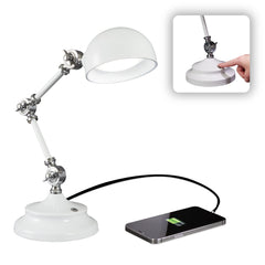 Adjustable LED Desk Lamp with USB Charging Port