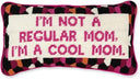 Needlepoint Throw Pillow – Wool Embroidered Accent Pillow