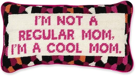 Needlepoint Throw Pillow – Wool Embroidered Accent Pillow