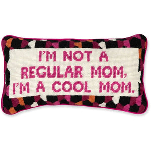 Needlepoint Throw Pillow – Wool Embroidered Accent Pillow