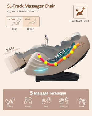 Full Body Massage Chair with Zero Gravity SL-Track