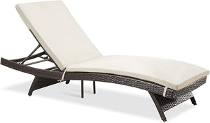 Outdoor Patio Chaise Lounge Set with Adjustable Backrest & Cushions