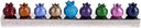 Pomegranate Strip Hanukkah Menorah — Aluminum, 14.5 Inch