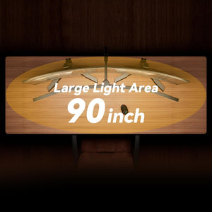 4-Head Adjustable LED Desk Lamp with Clamp & Remote Control