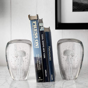 Jellyfish Wedge Bookends Glow in the Dark