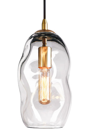 Hand Blown Art Glass Pendant Light – Modern Kitchen Island & Dining Room Fixture
