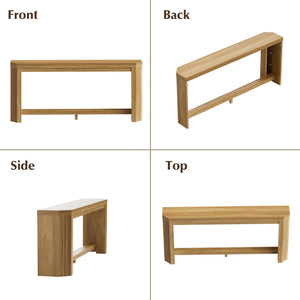 70-Inch Console Table for Entryway with Open Storage