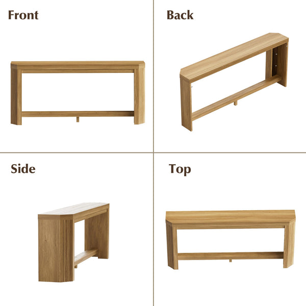 70-Inch Console Table for Entryway with Open Storage