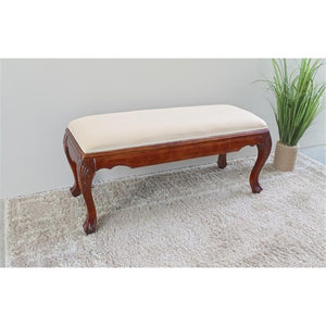 Hardwood Foot-of-Bed Bench – Walnut Finish