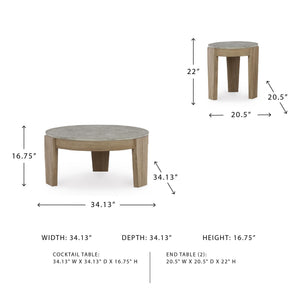 3-Piece Living Room Table Set