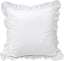 Euro Pillow Shams 26x26 – White Lace & Ruffle Cotton Covers