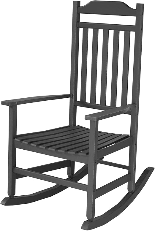 Outdoor Resin Rocking Chair Set of 2 – High Back Porch Rocker