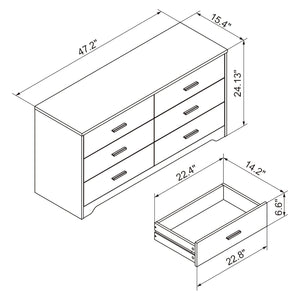 Wooden Chest of Drawers with 5/6 Drawers