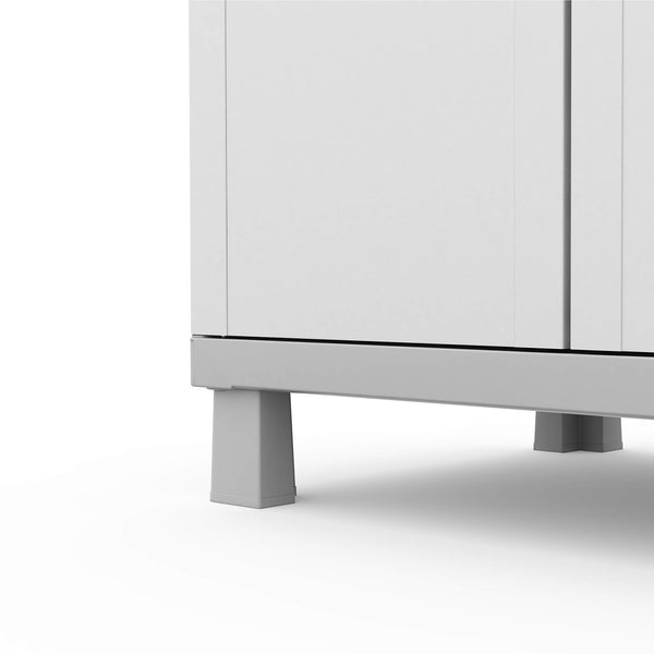 5-Shelf Resin Storage Cabinet with Lockable Doors