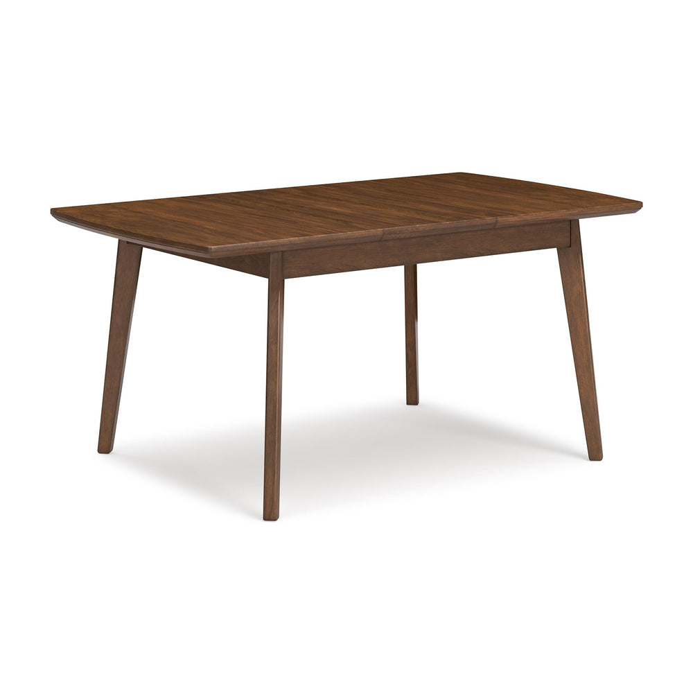Rectangular Extension Dining Table with Self-Storing Leaf