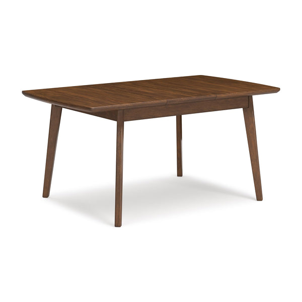 Rectangular Extension Dining Table with Self-Storing Leaf