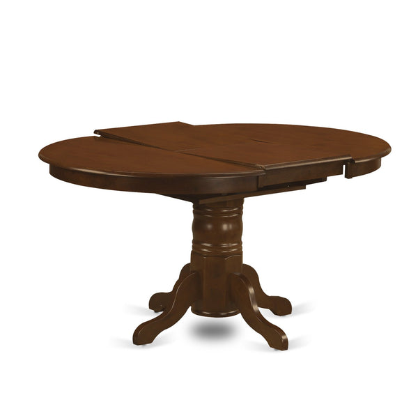 7-Piece Oval Dining Table Set with Butterfly Leaf & 6 Upholstered Chairs