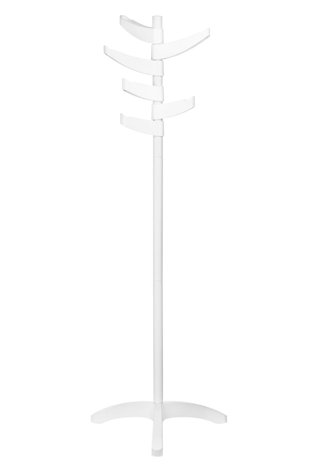 6-Arm Metal Coat Stand - White