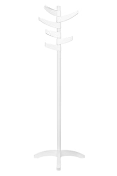 6-Arm Metal Coat Stand - White